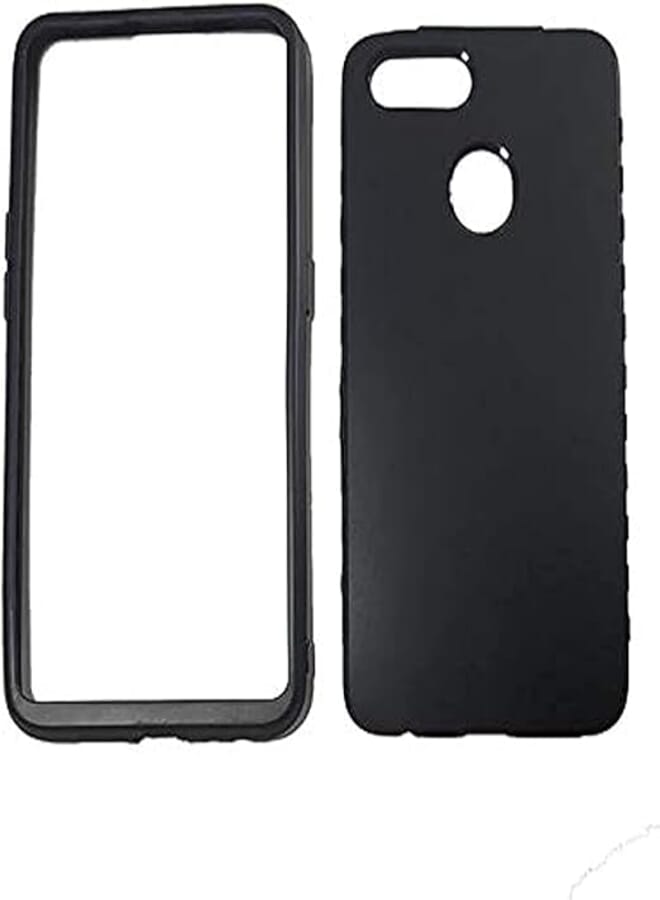 Cover 360 2 Pieces Front and Back Silicon case For OPPO F9 Black